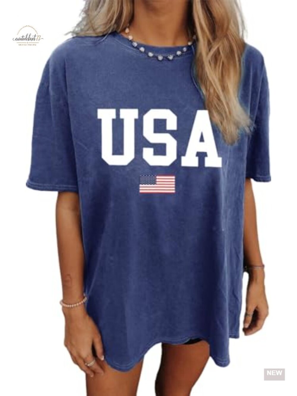 Oversized Floral Graphic Tee Cotton Blend Short Sleeve Round Neck Summer Casual